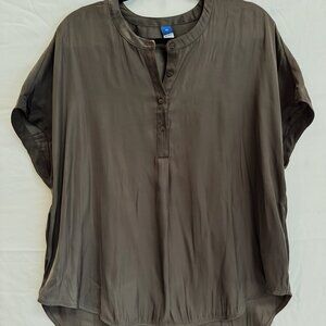 Women's Dolman-Sleeve Satin Shirt